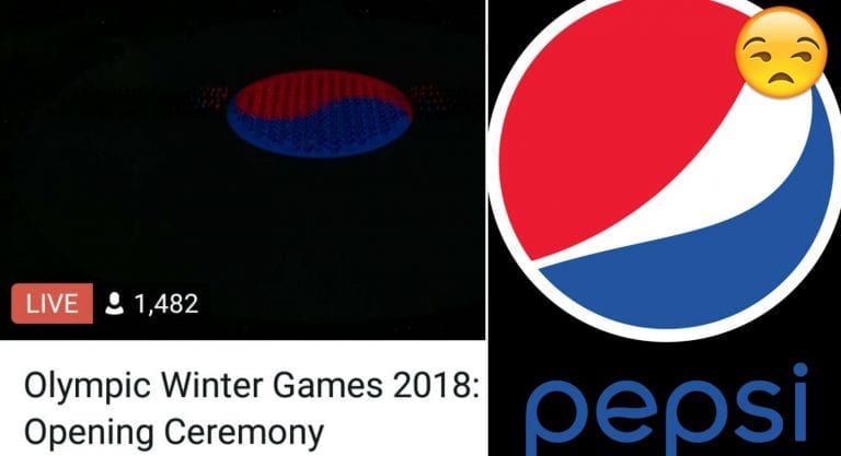 People Thought the South Korean Flag was the Pepsi Logo During the Olympics Opening Ceremony