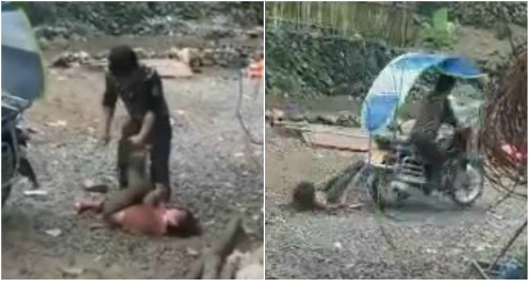 Father in China Caught on Video Brutally Beating and Dragging His Daughter Behind a Motorbike