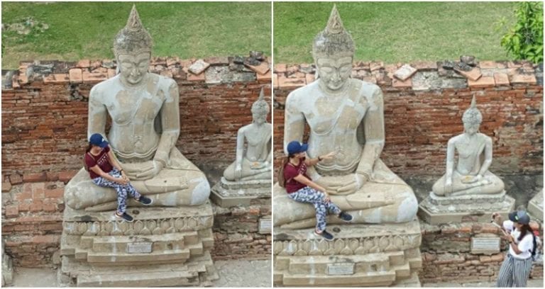 Tourist Sparks Fury After Sitting on Sacred Buddha Statue in Thailand