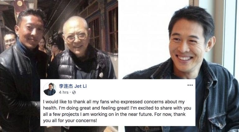 Jet Li Breaks Silence on Facebook to Reassure Fans After ‘Unrecognizable’ Photos Go Viral