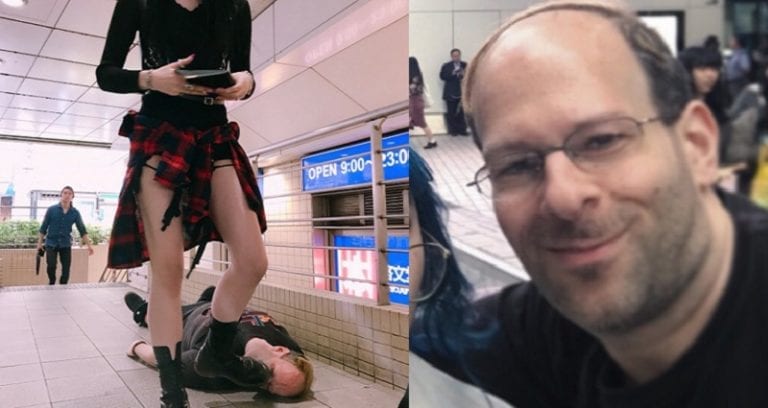 Japanese Girls Stomp on American Tourist Because He Has a Foot Fetish