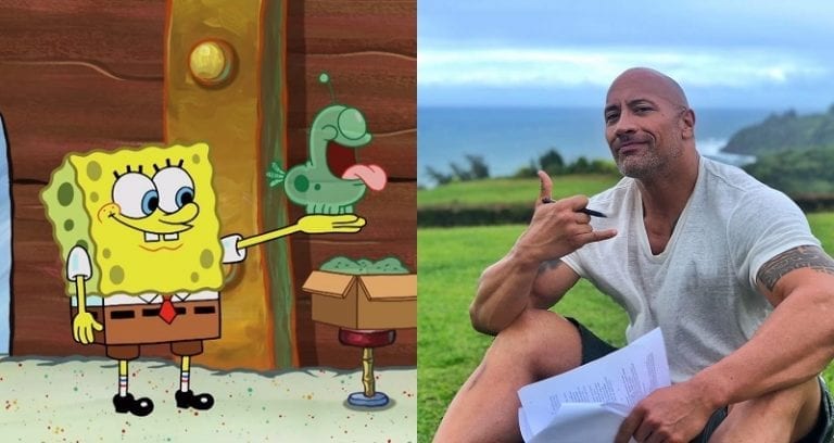 The Rock and Spongebob’s Twitter Exchange is What Friendship is All About