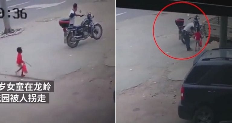 Suspected Human Trafficker Caught on Video Abducting a Little Girl in China