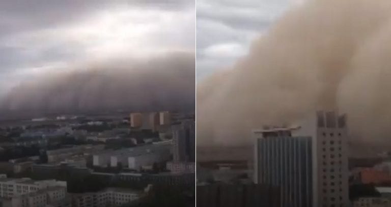 Epic Sandstorm Caught on Video Swallowing Chinese City in Minutes