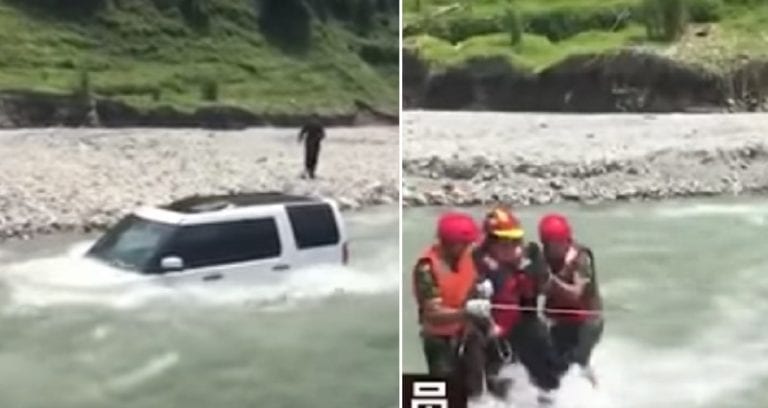 Chinese Man Too Cheap for a $3 Car Wash Drives Into a River Instead, Immediately Regrets It