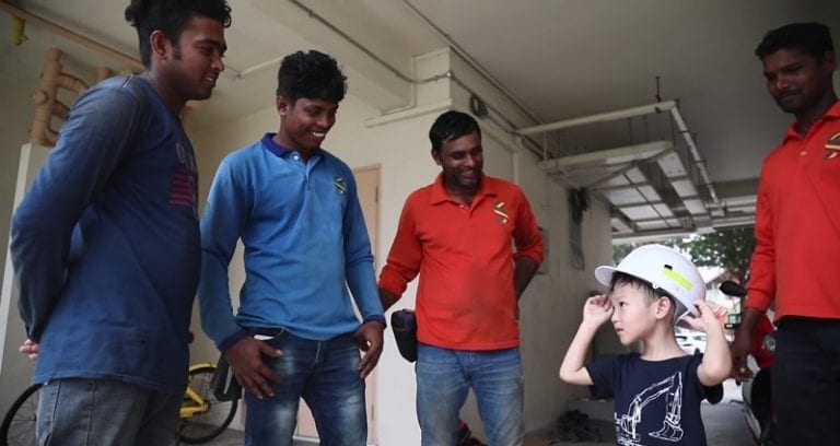 Boy in Singapore Has the Most Adorable Friendship With Migrant Workers From Around Asia