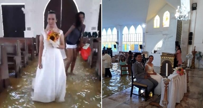 Badass Filipina Bride Gets Married as Typhoon Floods Church