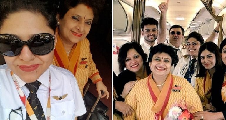 Flight Attendant’s Dream of Flying With Her Pilot Daughter Comes True on Her Last Day At Work