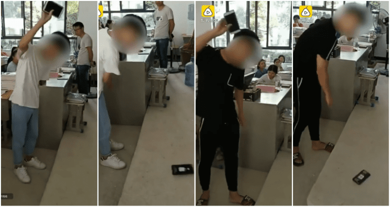 Chinese Students Forced to Smash Their Phones When They are Caught Using Them in Class