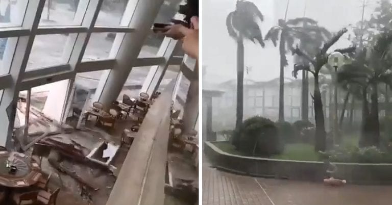 Hong Kong Netizens Upload Epic Videos of Super Typhoon’s Destruction