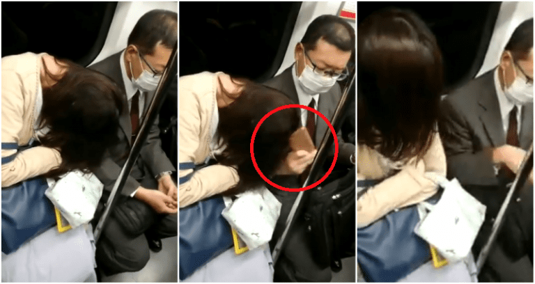 Japanese Man Hits Sleeping Woman’s Head With His Phone on Train