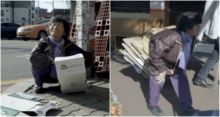 Korean Grandma Survives By Earning $2 a Day Collecting Boxes for Over 14 Hours