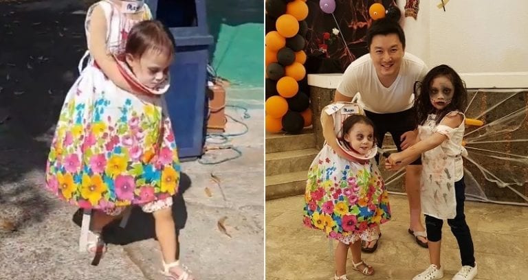 Little Girl from the Philippines Wins Halloween with Her Headless Costume