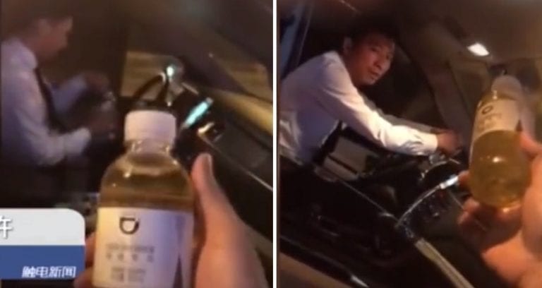 Man Drinks From Water Bottle in ‘Chinese Uber’ Car, But It’s Not Water