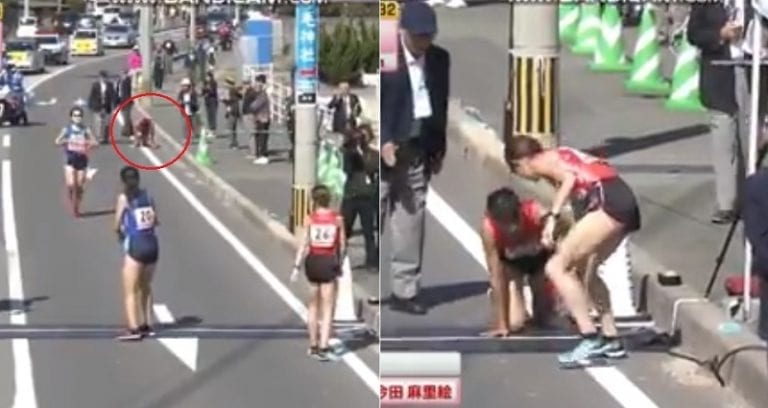Badass Japanese Runner Breaks Leg During Marathon, Crawls to Finish Line