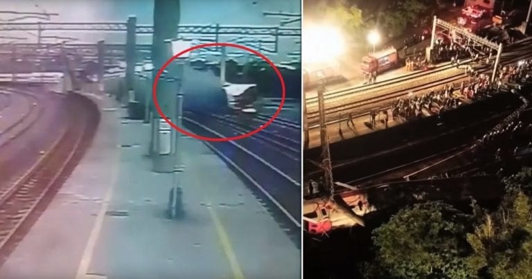 CCTV Captures Moment Train Derails in Taiwan’s D‌e‌a‌d‌lie‌‌st Ac‌ci‌de‌n‌t in 27 Years