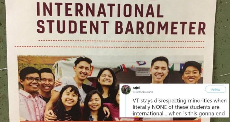Virginia Tech Depicts Filipino American Students as International Students in Promotional Flier