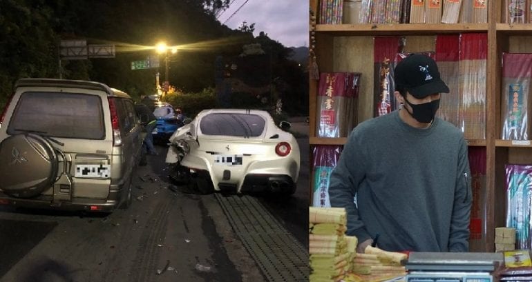 Donations Pour in For Taiwanese Man Who Fell Asleep and Crashed Into 3 Ferraris