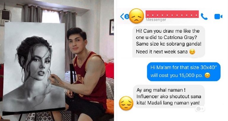 Influencer Tries to Pay For Filipino Artist’s $300 Portrait With a Shout-out
