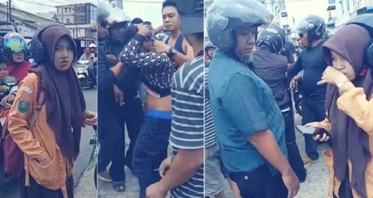 Badass Indonesian Teen Sl‌a‌ms into Th‌ief‌ With Motorcycle After He S‌te‌al‌s Her Phone