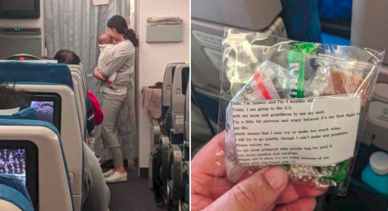 Rockstar Korean Mom Gives 200 ‘Crying Baby’ Goodie Bags to Passengers During 10-Hour Flight to SF