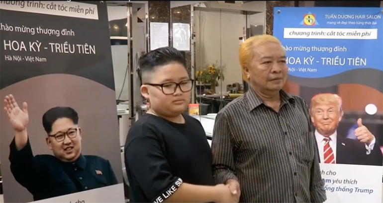 Hanoi Barber is Giving Away Free Donald Trump and Kim Jong-Un Hairdos