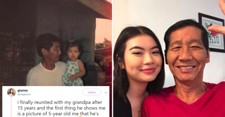Woman Reunites With Her ‘Lolo’ After 15 Years, Discovers He Kept a Picture of Her Always