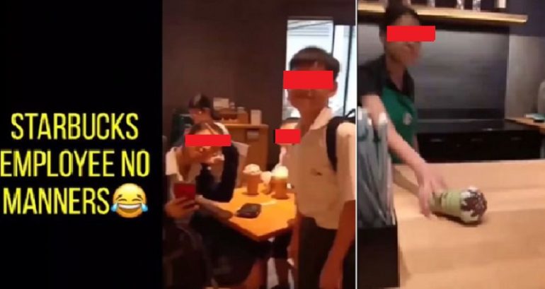 Starbucks Employee in Singapore Tips Over Student’s Drinks For Annoying Her