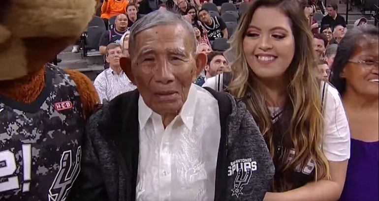 San Antonio Spurs Pay Tribute to 103-Years-Old Filipino-American WWII Veteran