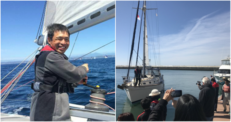 Blind Japanese Sailor Crosses the Pacific Ocean in 2 Months