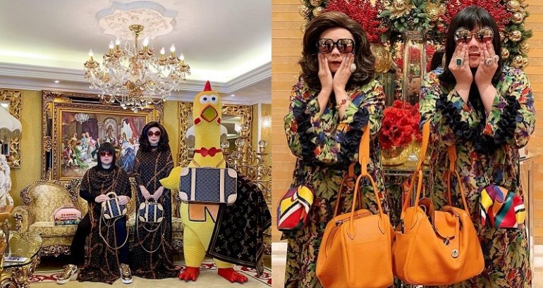 Crazy Rich Mom-Son Duo Takes Matching Outfits To a Whole New Level