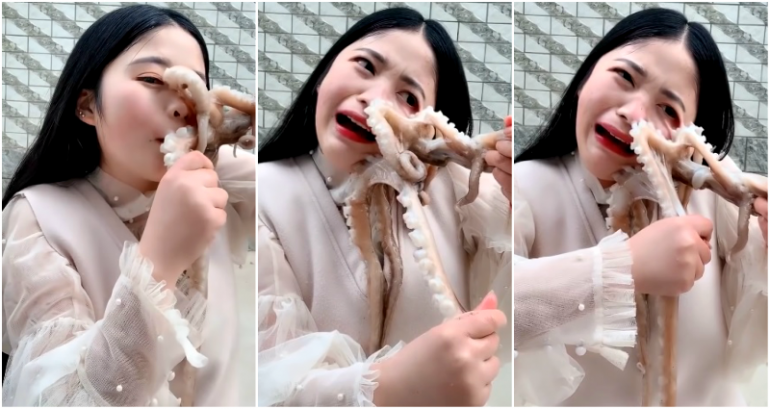 Octopus Fights Chinese Livestreamer After She Tries to Eat it Alive on Camera