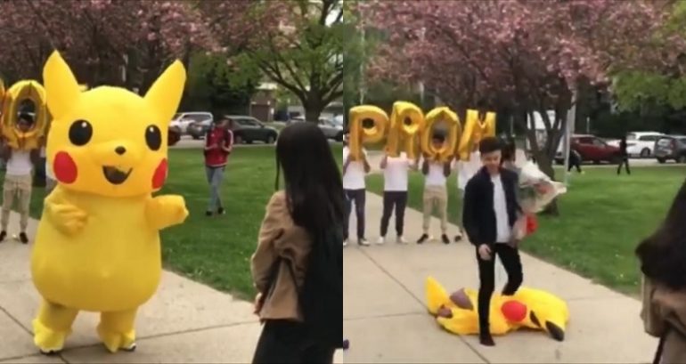 Guy’s Promposal in a Pikachu Costume is So Cute It Sickens Me