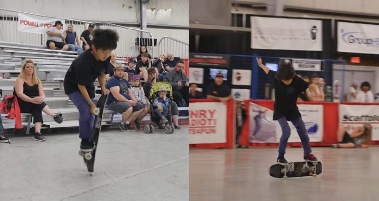 10-Year-Old Japanese Skateboard Prodigy Wins 2nd in World Freestyle Round-Up Competition