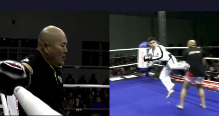 ‘Kung Fu Master’ Gets Wrecked by Chinese Taekwondo Black Belt
