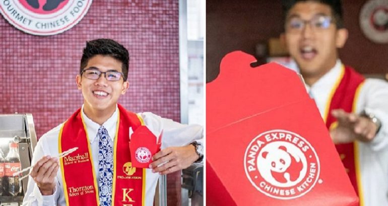 USC Graduate from Malaysia Holds Photo Shoot at Panda Express
