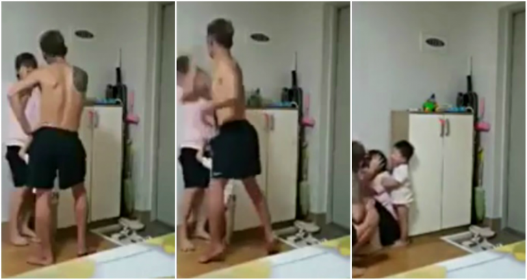 Man Caught on Camera Beating Wife For Hours For Not Speaking Korean
