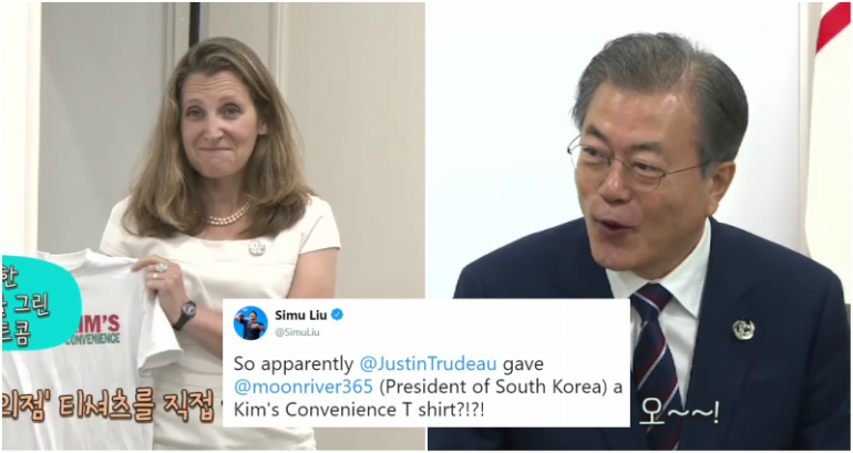 Canada Gave a ‘Kim’s Convenience’ Shirt to South Korea’s President and People are Loving It