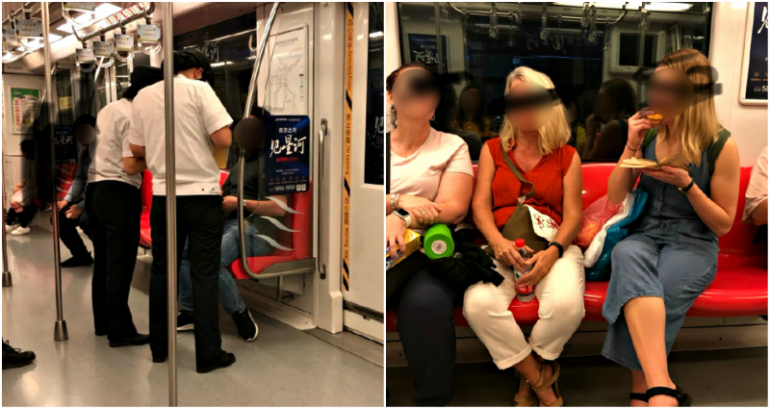 Chinese Netizens Outraged After White Woman Isn’t Fined for Eating on Subway