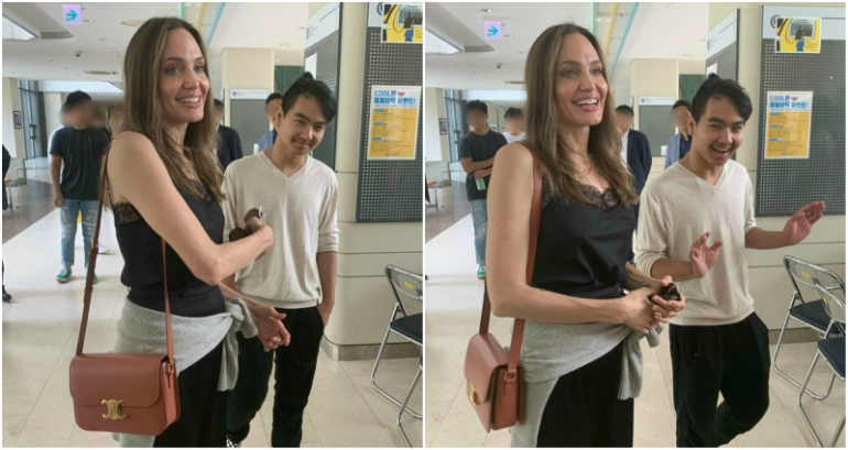 Angelina Jolie Fights Back Tears While Dropping Off Son at Yonsei University in Seoul