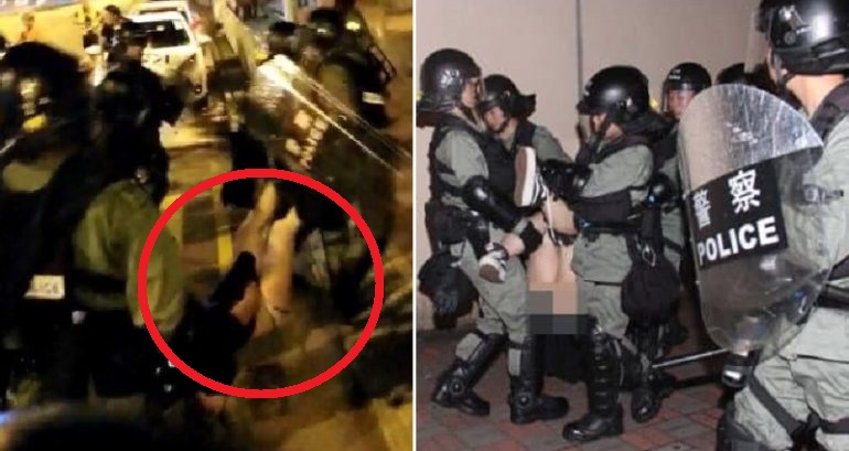 Hong Kong Police Accused of Ripping Off Protester’s Underwear and Exposing Her During Arrest