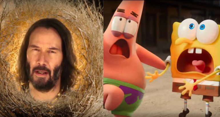 Keanu Reeves Appears to Be SpongeBob’s God, Supernatural Apparatus or All-Knowing Head in New Film