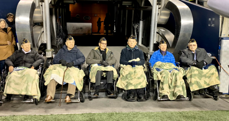 Chinese American WWII Veterans Honored at Seattle Seahawks Game