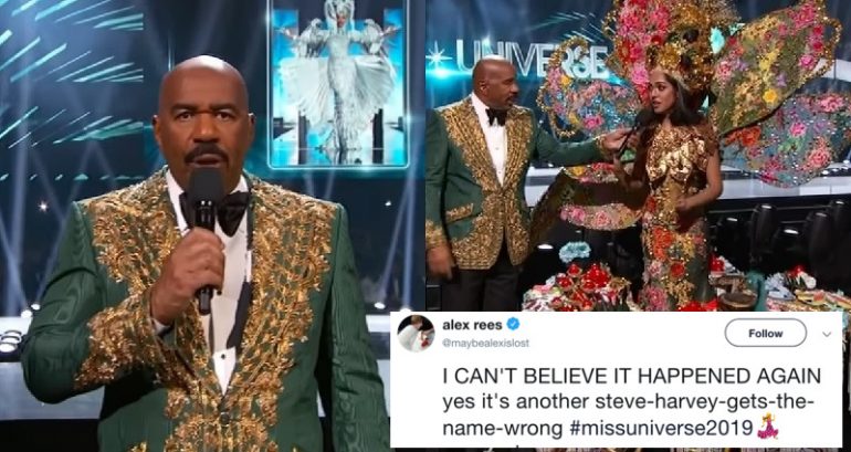 Steve Harvey Nearly Confuses Miss Philippines and Malaysia When Announcing National Costume Winner