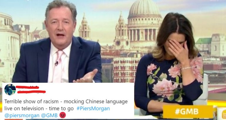 Piers Morgan Mocks the Chinese Language on Live TV