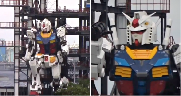 Japan’s 60-Foot, 25-Ton Gundam Robot Moves for the First Time