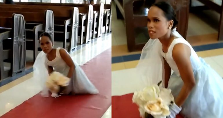 Bride Born Without Legs Ditches Wheelchair at Her Wedding in the Philippines
