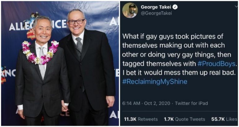 George Takei Helps Lead Gay Community in Hijacking Proud Boys Hashtag
