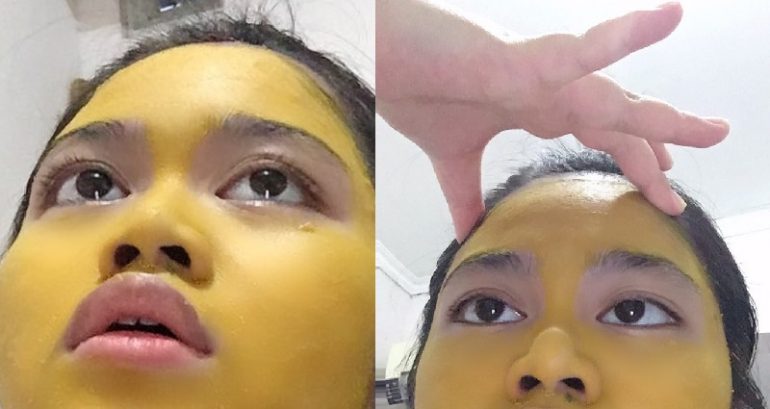 Woman’s Face Becomes an ‘Emoji’ After Doing a Turmeric Face Mask