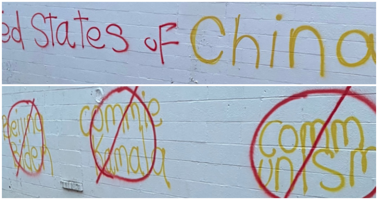 ‘Beijing Biden’, ‘United States of China’ Graffiti Spotted in Connecticut